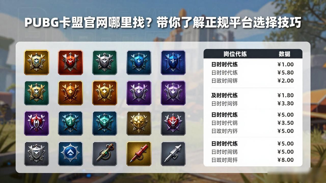 PUBG卡盟官网_卡盟平台官网全网和平精英_pUBG卡盟